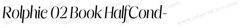 Rolphie 02 Book HalfCond字体转换